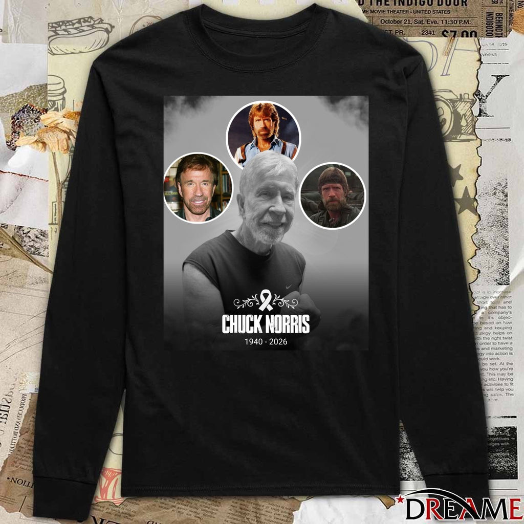 Rest In Peace Chuck Norris 1940 – 2026 Cartoons On The Moon Poster t-shirt