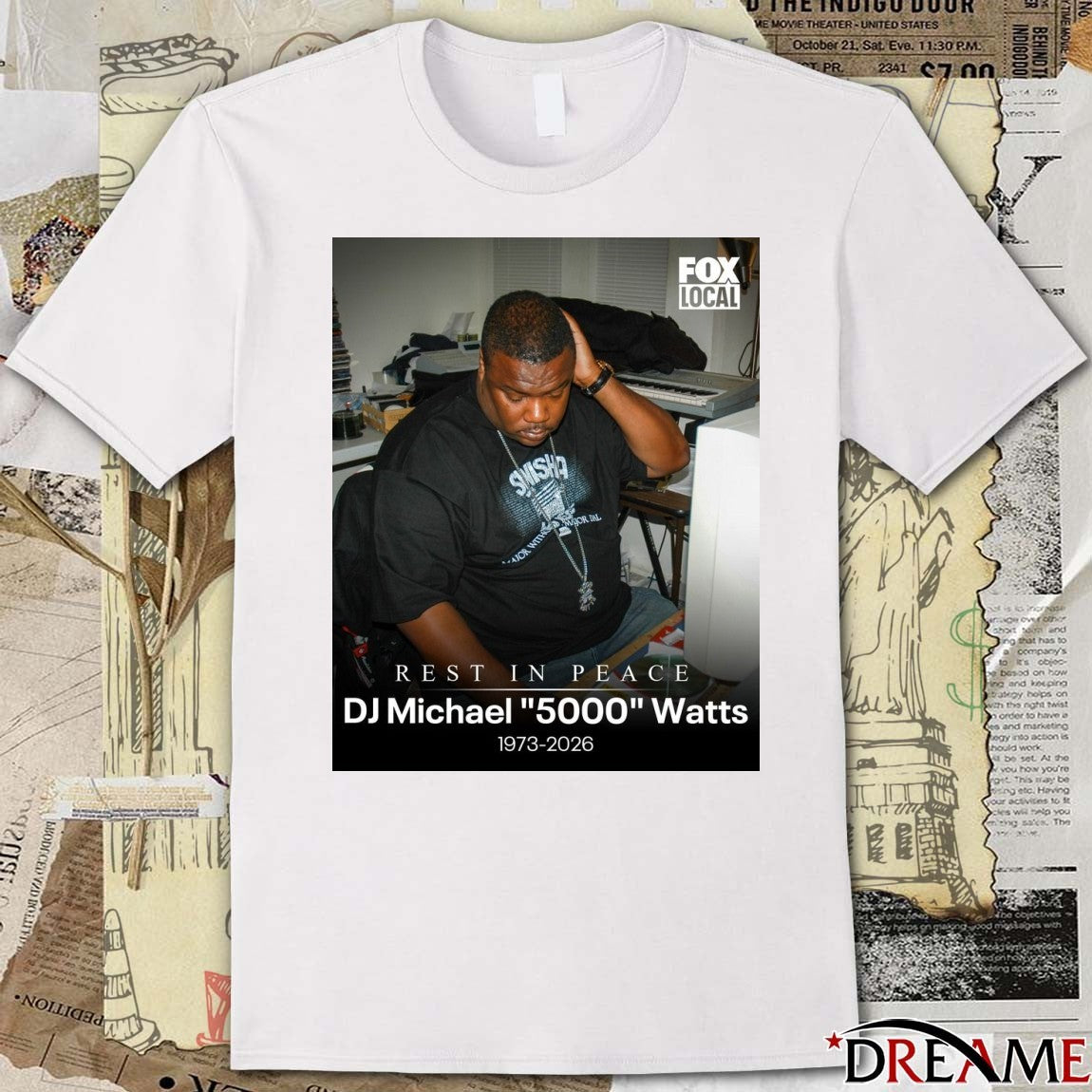 Rest In Peace DJ Michael 5000 Watts 1973-2026 Poster t-shirt