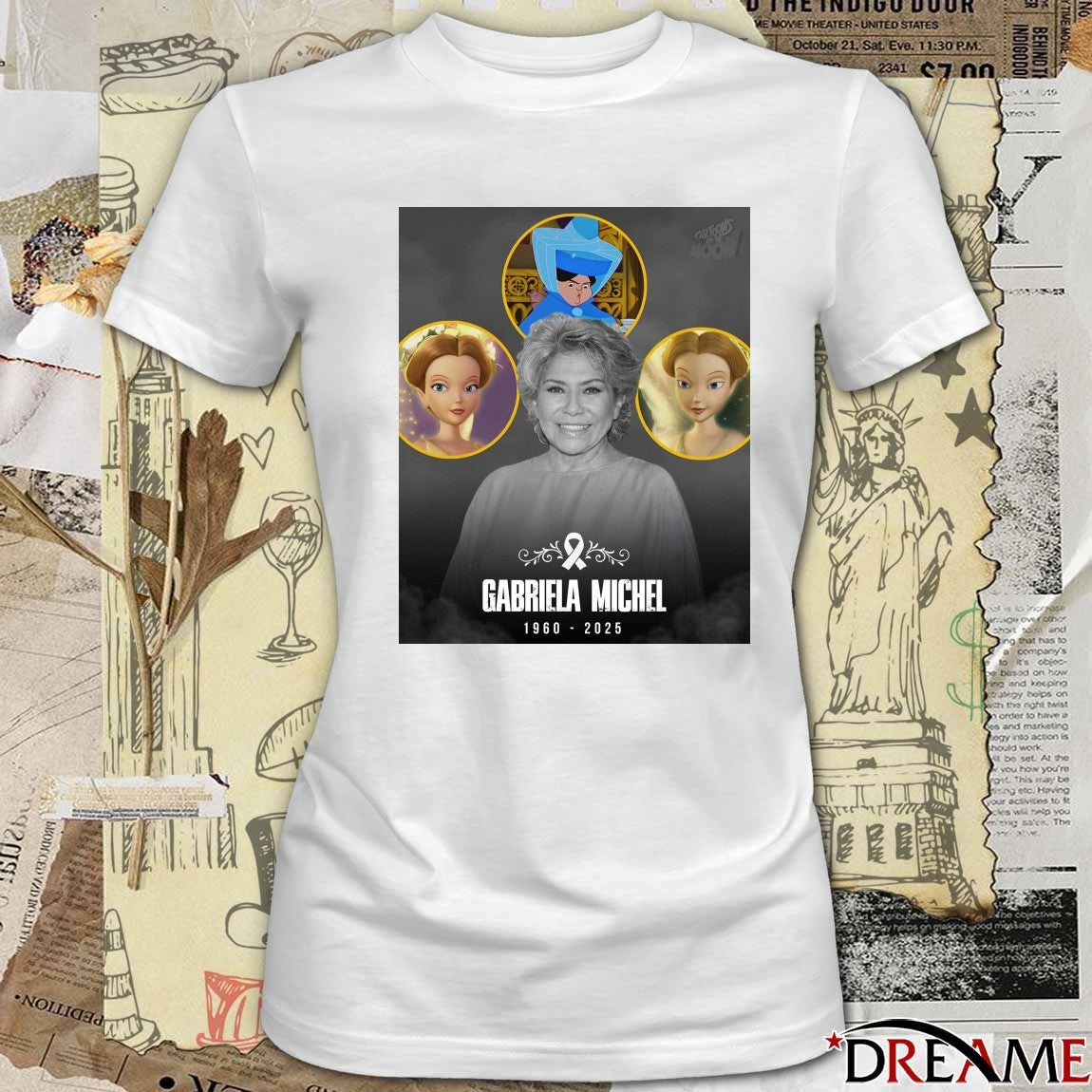 Rest In Peace Gabriela Michel 1960 – 2025 Cartoons On The Moon Poster t-shirt