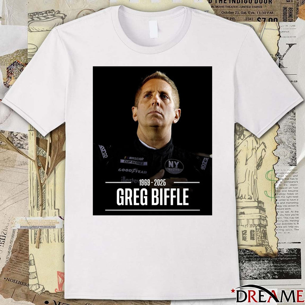 Rest In Peace Greg Biffle 1969 – 2025 NASCAR on FOX Poster t-shirt