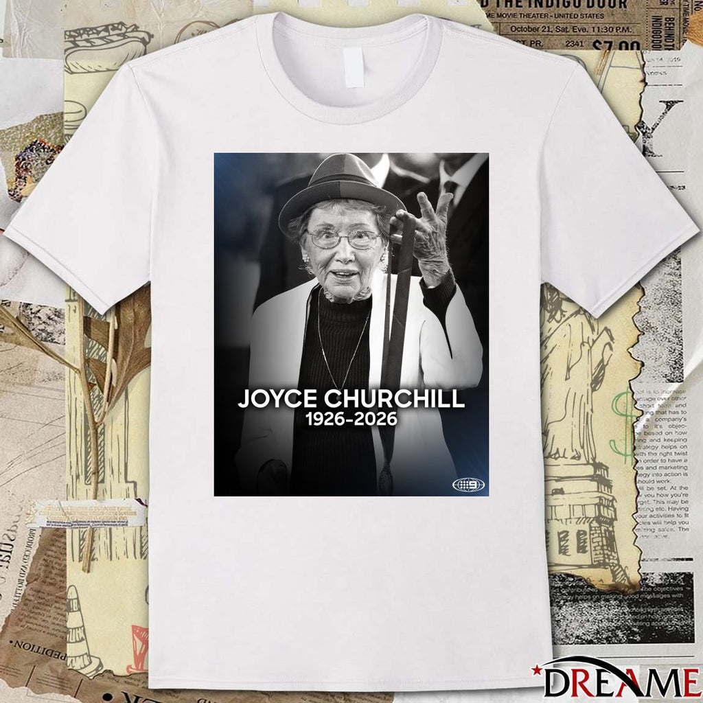 Rest In Peace Joyce Churchill 1926 – 2026 NRL on Nine Poster t-shirt