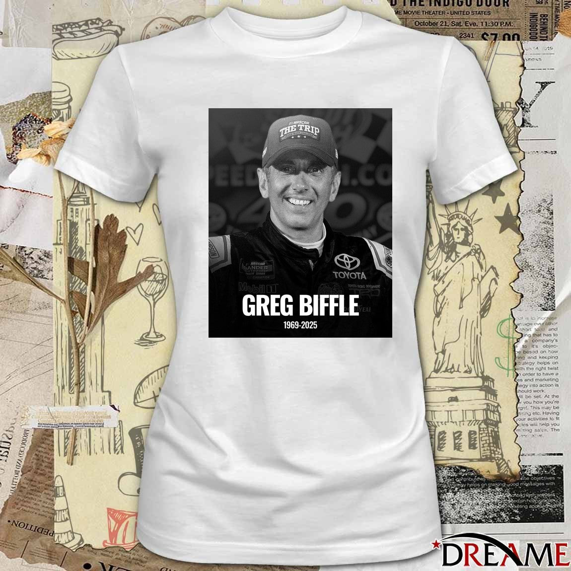 Rest In Peace NASCAR Greg Biffle 1969 – 2025 Motorsport Poster t-shirt