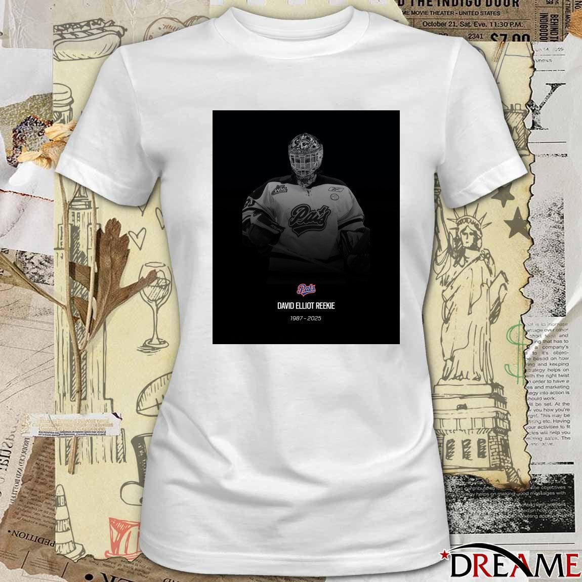 Rest In Peace Regina Pats Hockey Club David Elliot Reekie 1987 – 2025 Poster t-shirt
