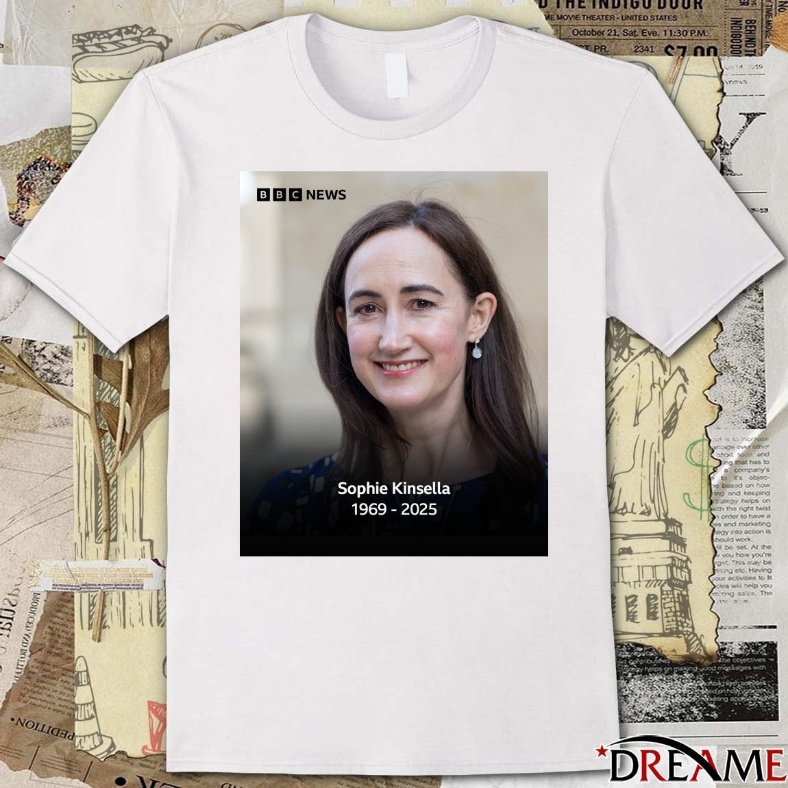 Rest In Peace Sophie Kinsella 1969 – 2025 BBC News Poster t-shirt