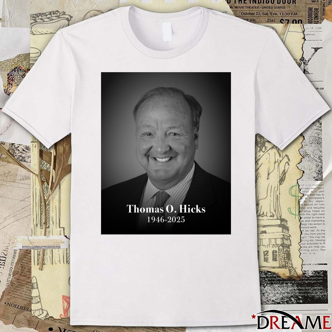 Rest In Peace Thomas O. Hicks 1946 – 2025 Texas Rangers Poster t-shirt