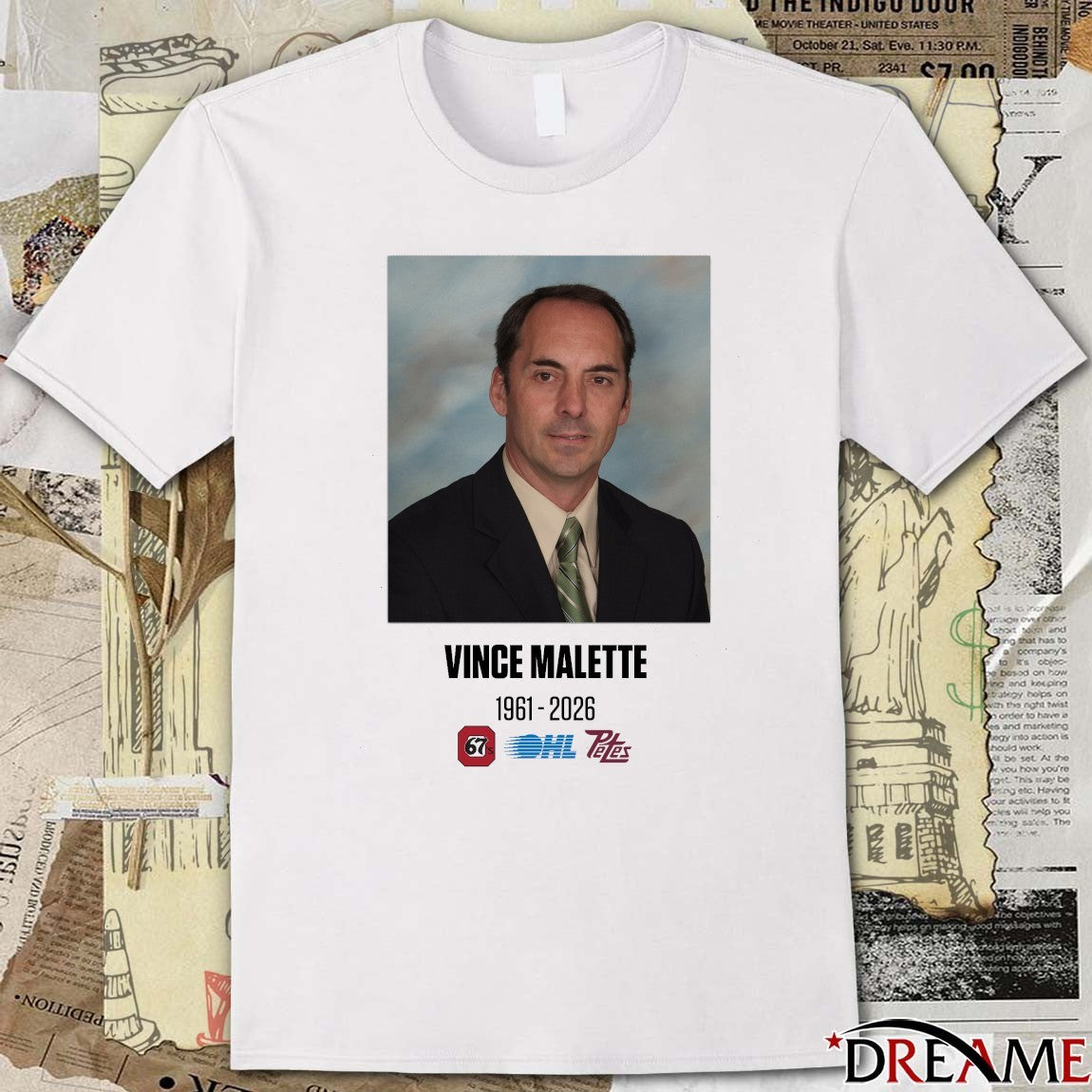 Rest In Peace Vince Malette 1961 – 2026 OHL t-shirt