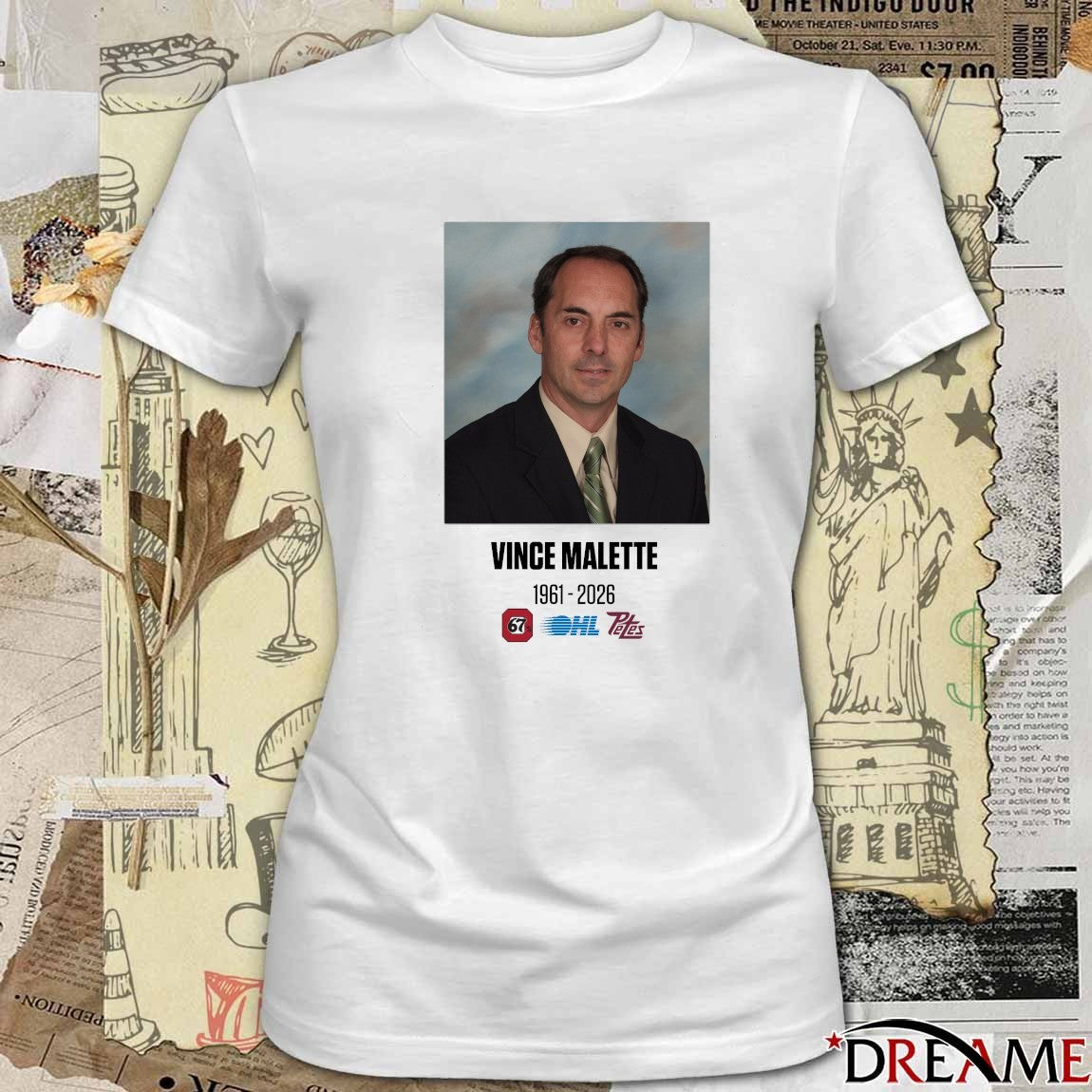 Rest In Peace Vince Malette 1961 – 2026 OHL t-shirt