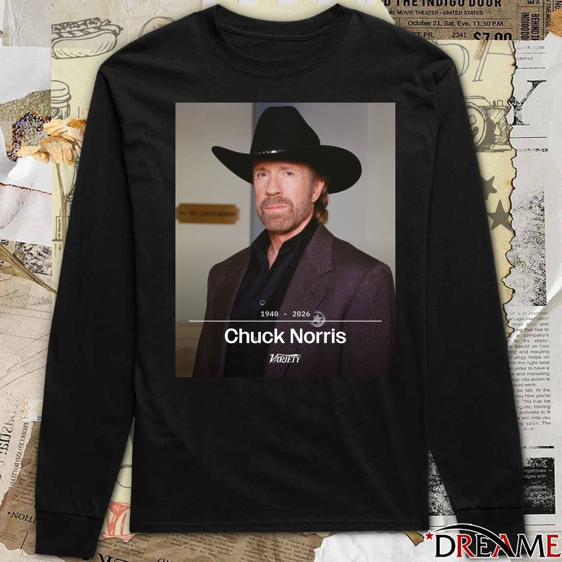 Rest in Peace Chuck Norris Has Died 1940 – 2026 Variety Poster t-shirt