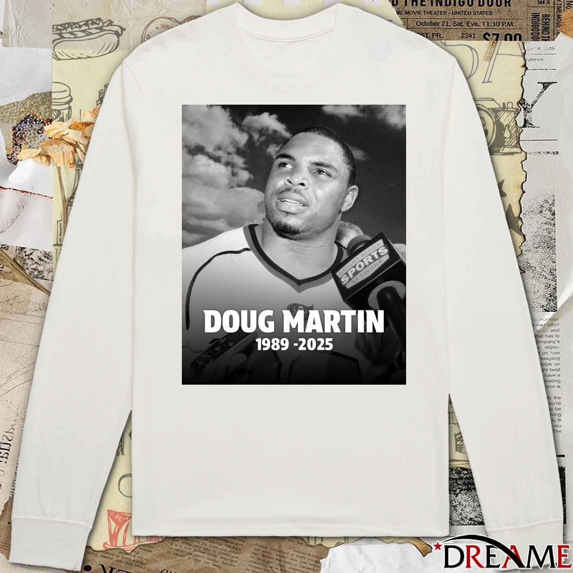 Rest in Peace Doug Martin 1989 – 2025 Barstool Sports Poster t-shirt