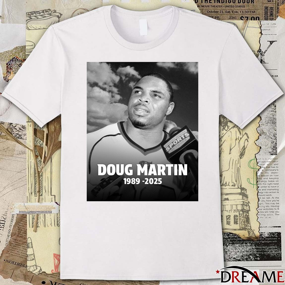 Rest in Peace Doug Martin 1989 – 2025 Barstool Sports Poster t-shirt