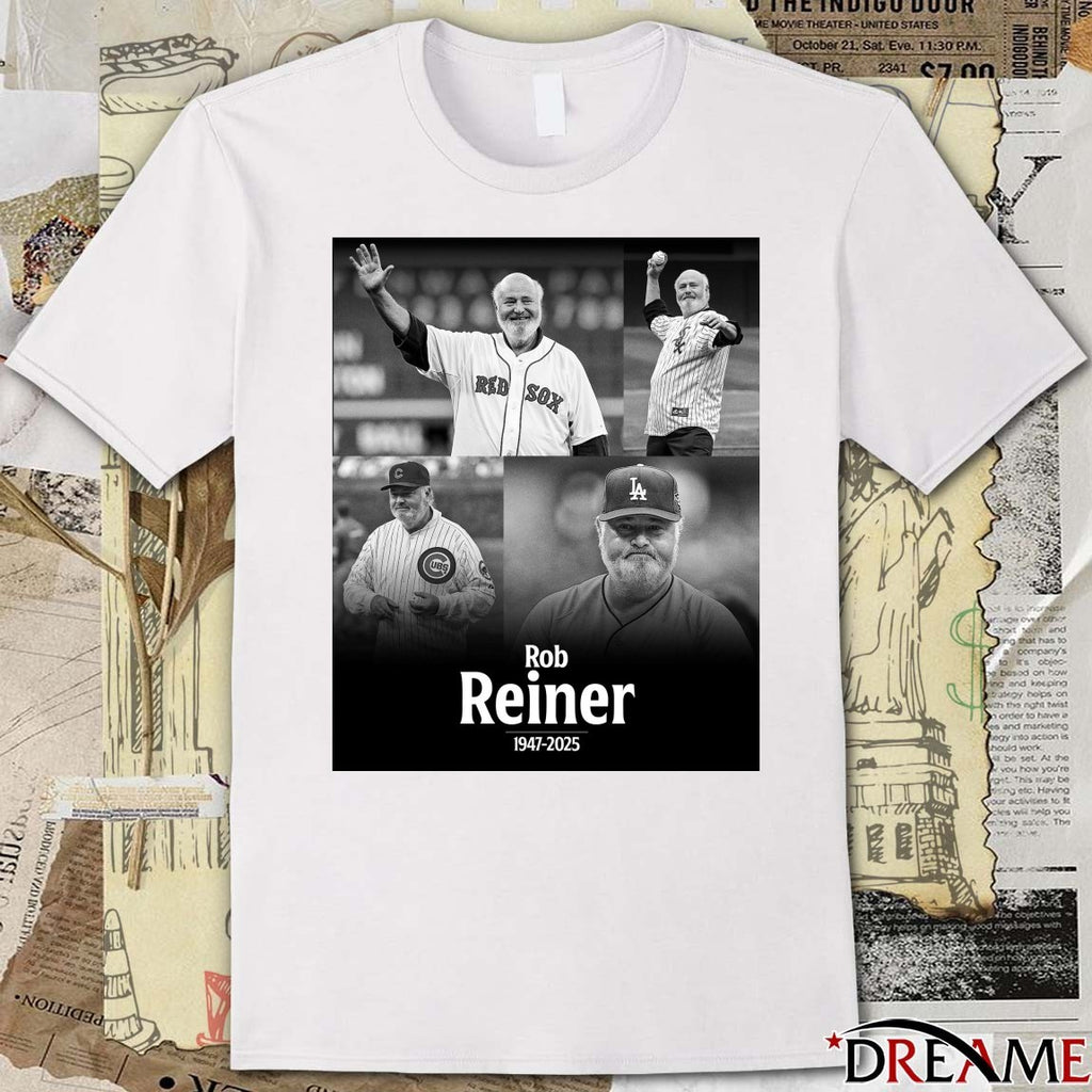 Rob Reiner 1947 – 2025 Was An Avid Baseball Fan Dodgers Cubs Red Sox t-shirt