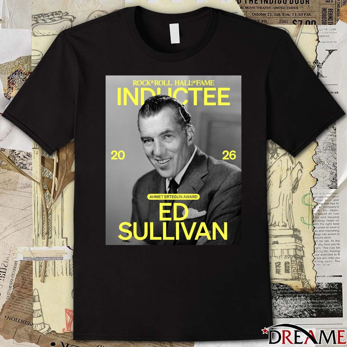 Rock & Roll Hall of Fame Class of 2026 Inductee Ed Sullivan Poster t-shirt
