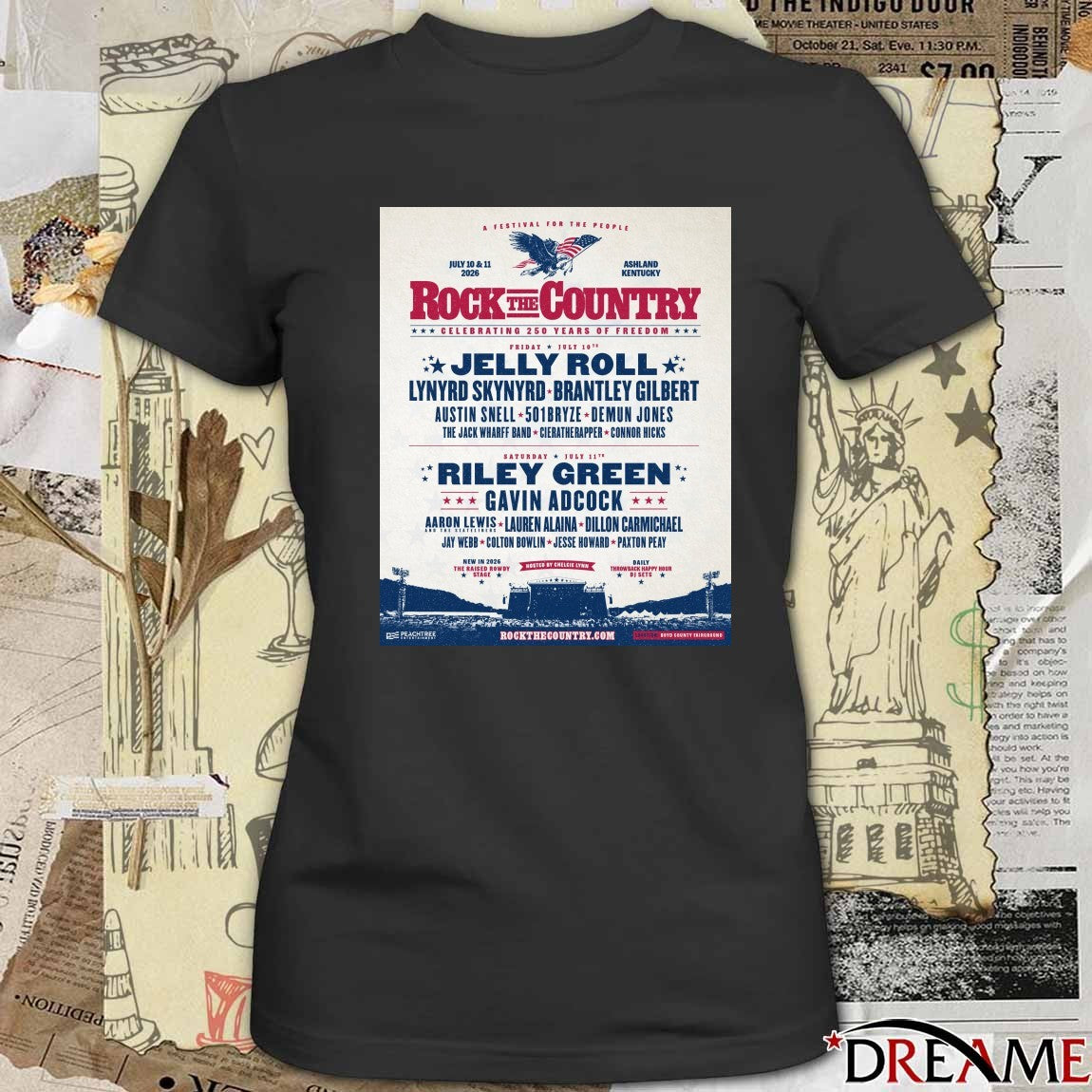 Rock the Country July 10 – 11, 2026 Boyd County Fairgrounds Ashland, Kentucky Poster t-shirt