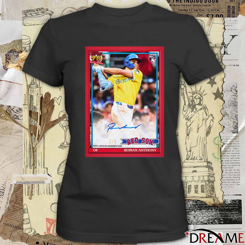 Roman Anthony Red Sox 2026 Topps Certified Autograph Issue Signature Poster t-shirt
