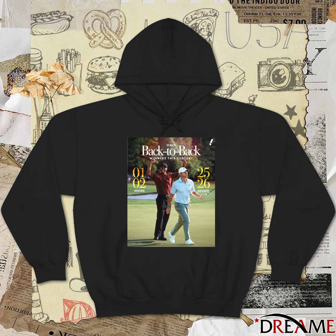 Rory McILroy Only Back-To-Back Winners This Century 2025-2026 Yahoo Sports Poster t-shirt