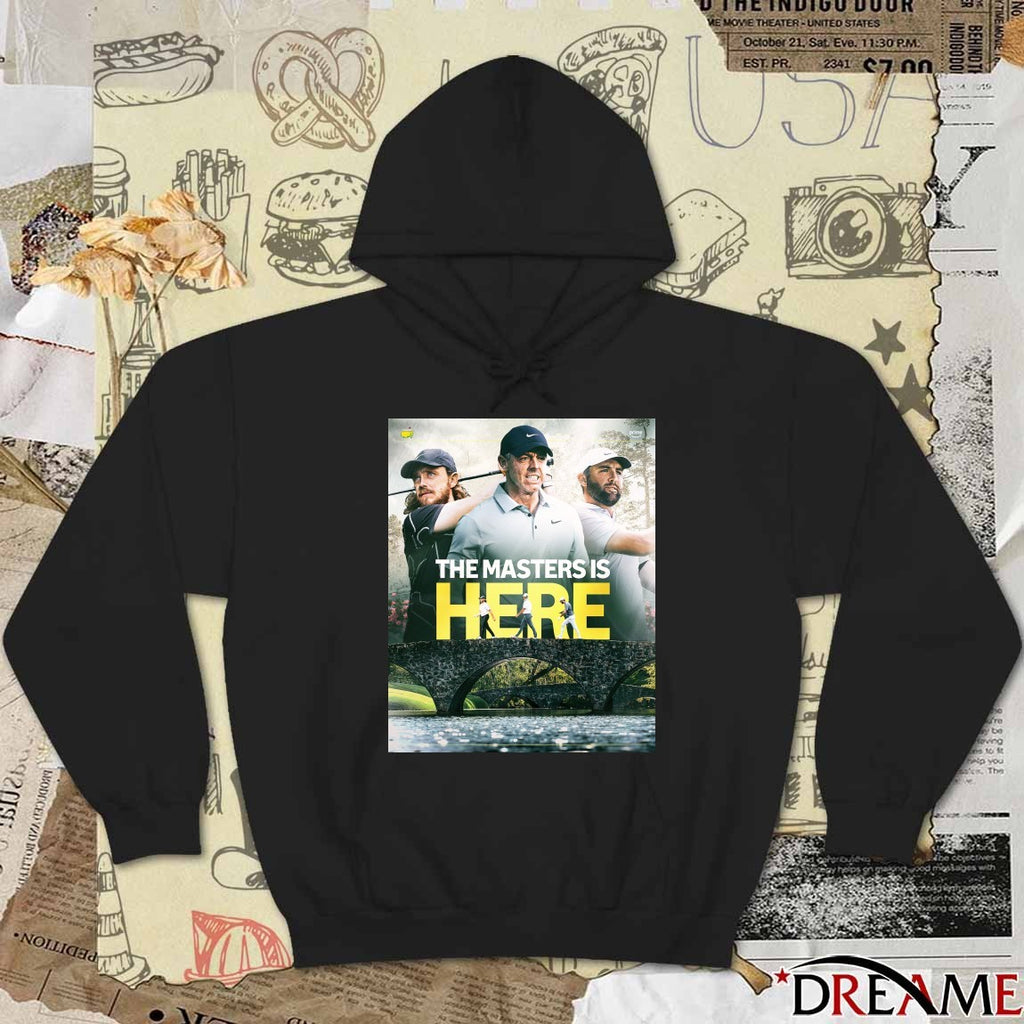Rory McIlroy The Masters Is Here Golf Tournament 2026 Poster t-shirt