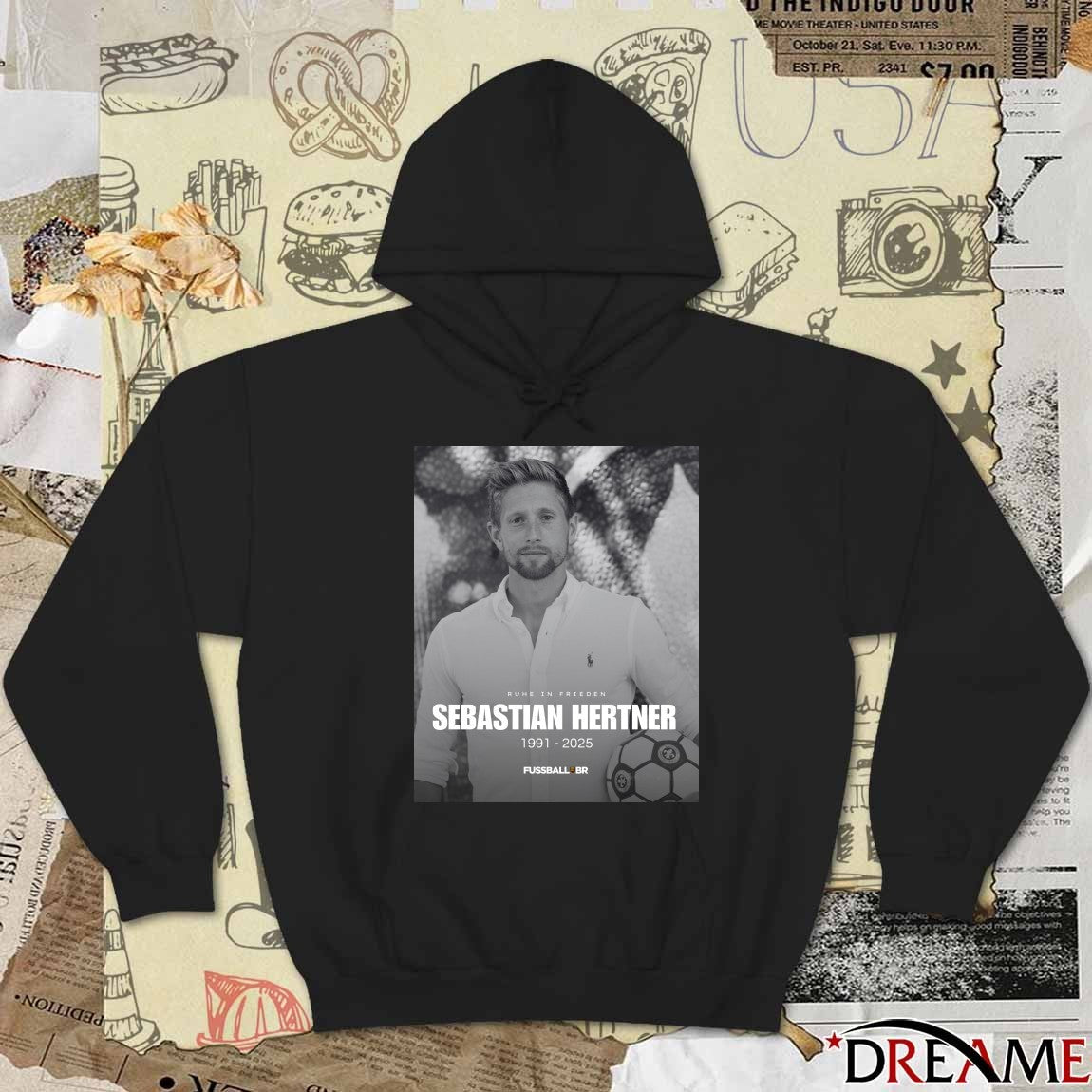 Ruhe In Frieden Sebastian Hertner 1991-2025 Fussball Brasil Poster t-shirt
