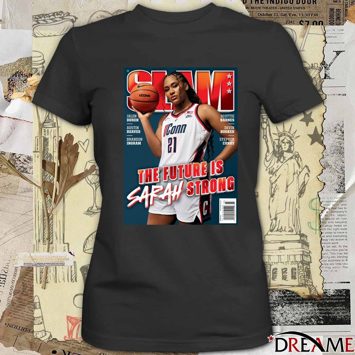 SLAM 260 The Future Is Sarah Strong Magazine UConn Huskies Basketball Poster t-shirt