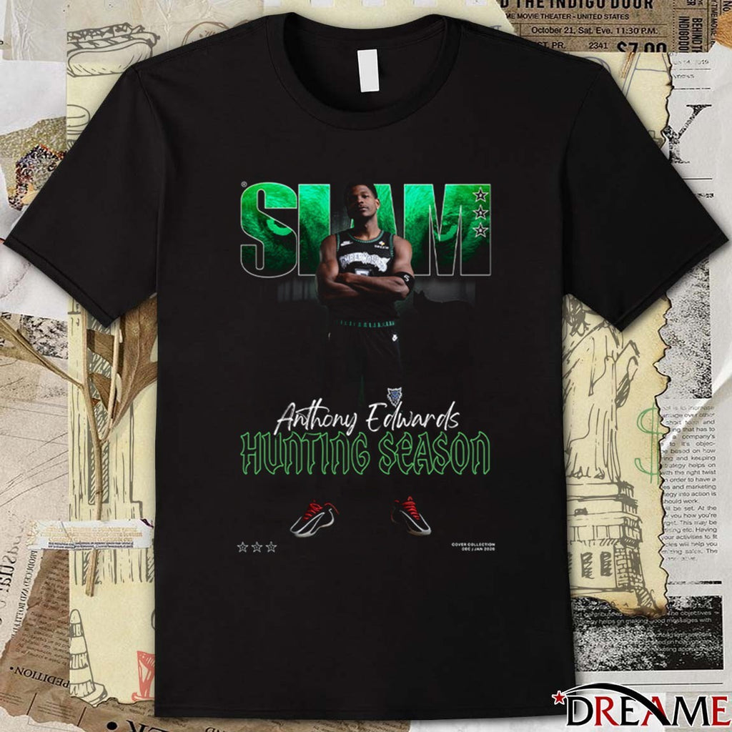 SLAM Anthony Edwards Magazine Hunting Season Minnesota Timberwolves Basketball 2025 t-shirt