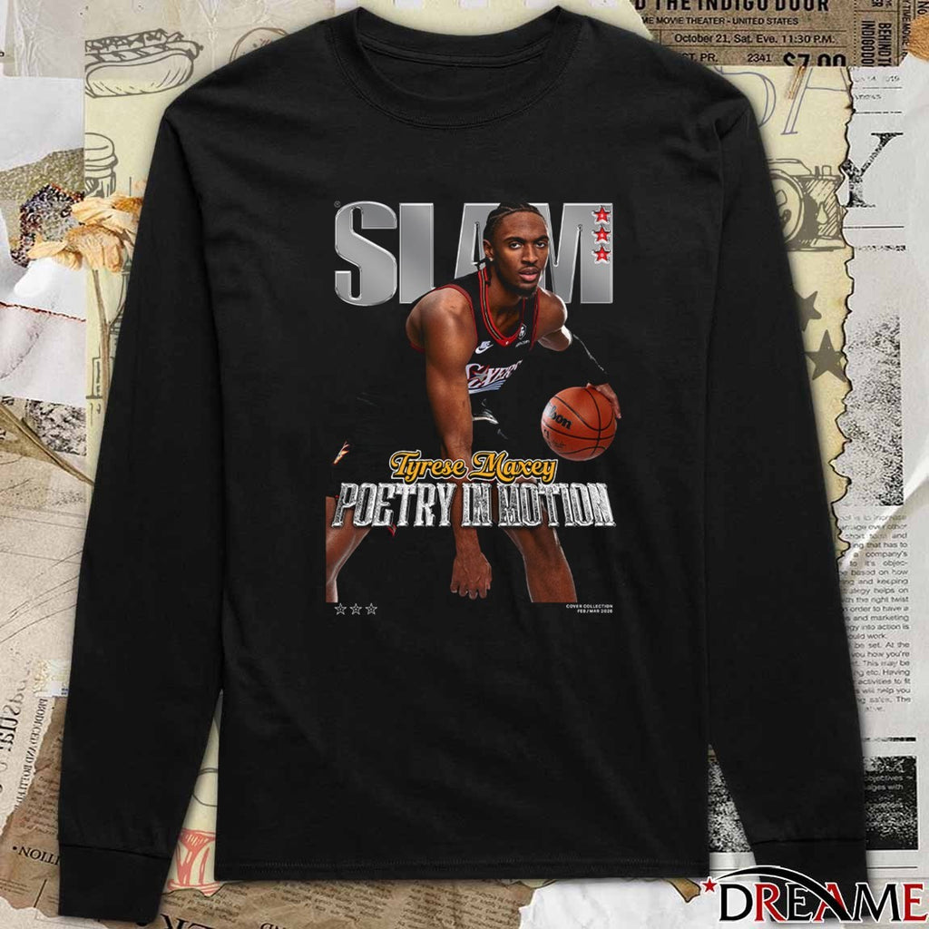 SLAM Cover Tyrese Maxey Poetry In Motion Philadelphia 76ers t-shirt