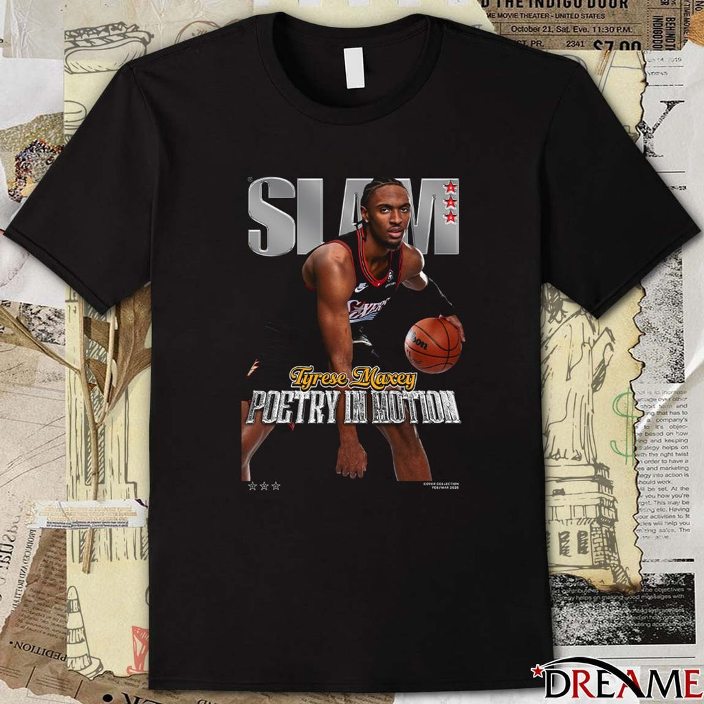 SLAM Cover Tyrese Maxey Poetry In Motion Philadelphia 76ers t-shirt