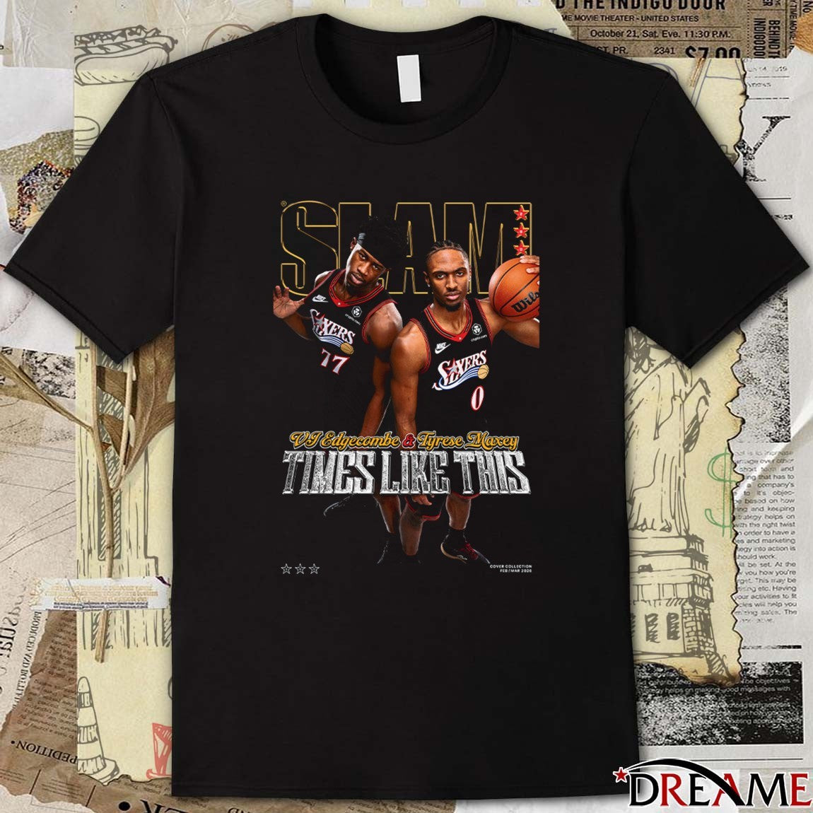 SLAM Cover Tyrese Maxey and VJ Edgecombe Times Like This Philadelphia 76ers t-shirt