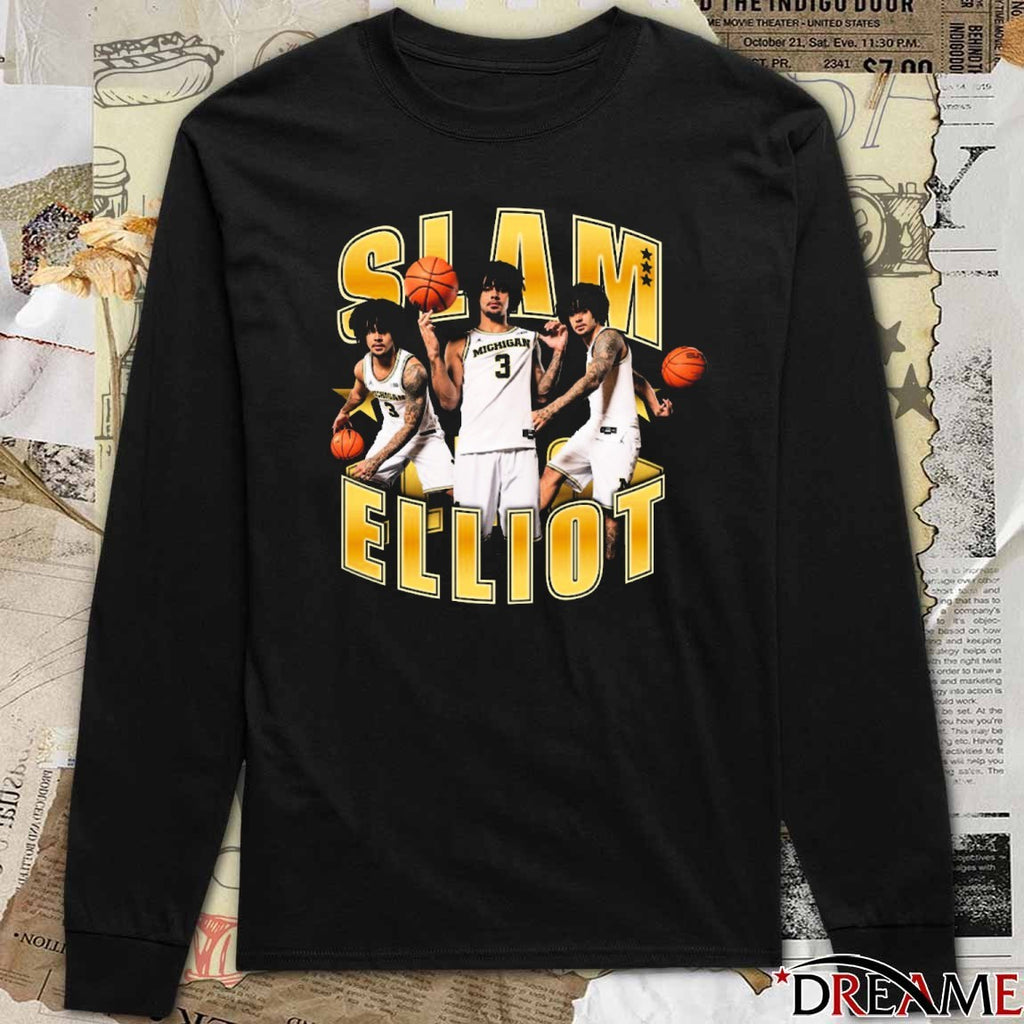 SLAM Elliot Cadeau Remix 2025 Big Ten Michigan Wolverines basketball t-shirt