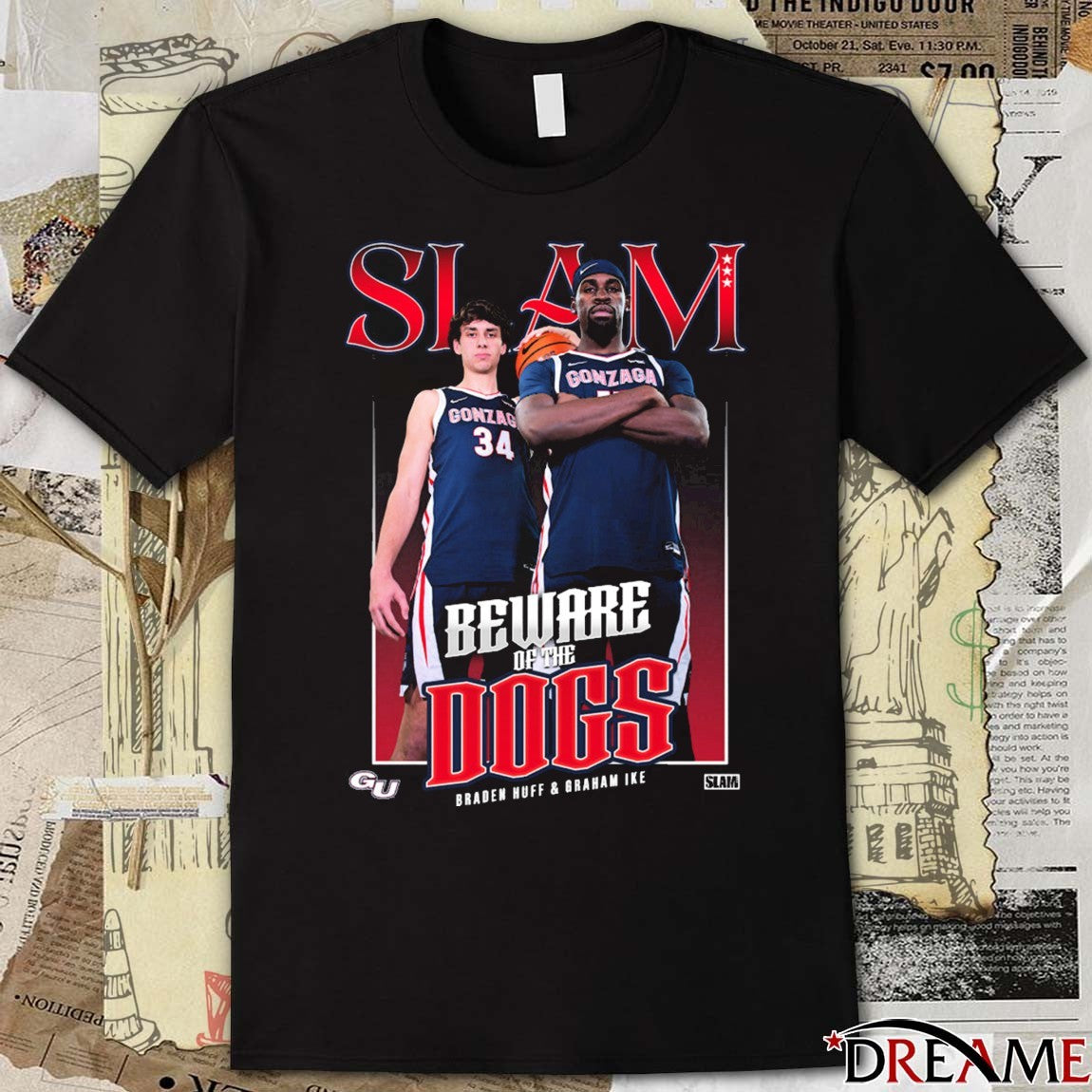 SLAM Gonzaga Bulldogs Basketball Beware Of The Dogs Braden Huff + Graham Ike Remix t-shirt