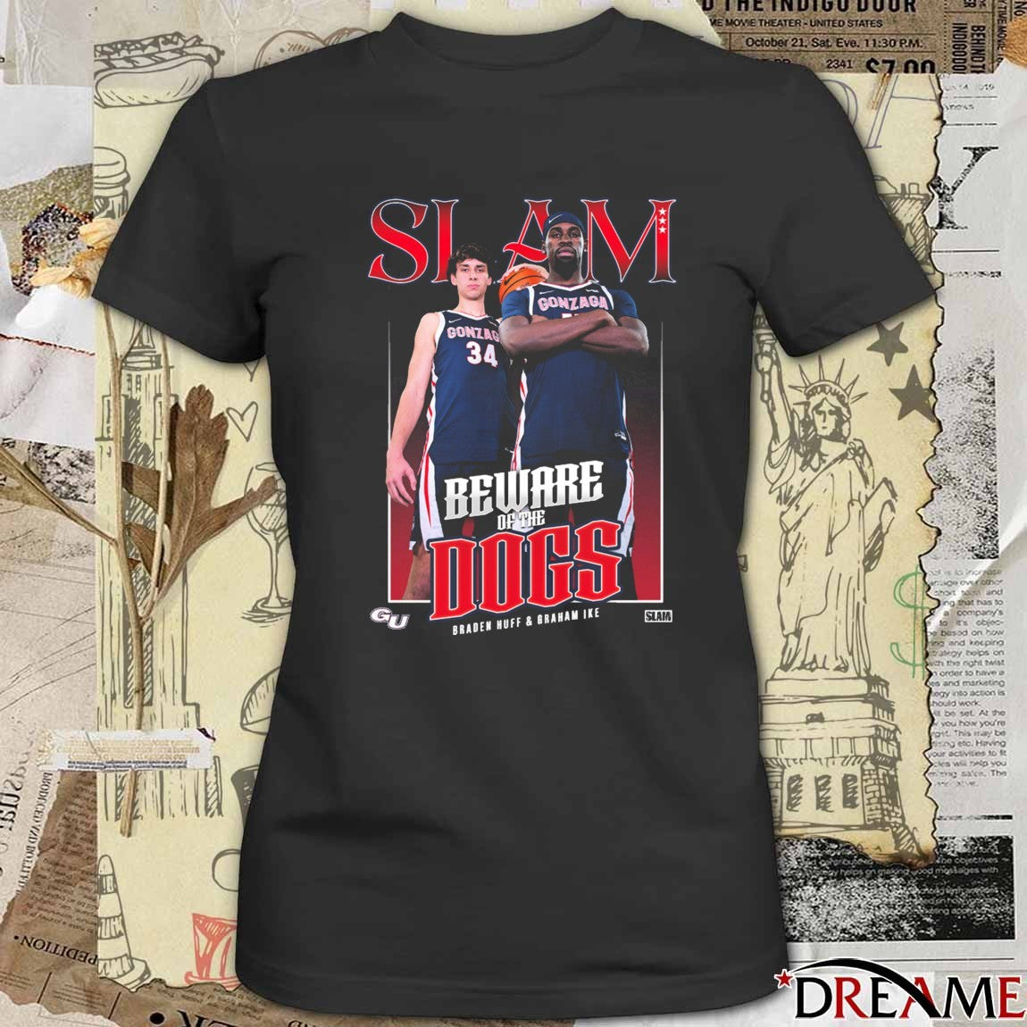 SLAM Gonzaga Bulldogs Basketball Beware Of The Dogs Braden Huff + Graham Ike Remix t-shirt