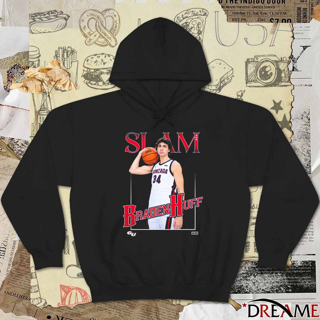 SLAM Gonzaga Bulldogs Basketball Braden Huff Remix t-shirt