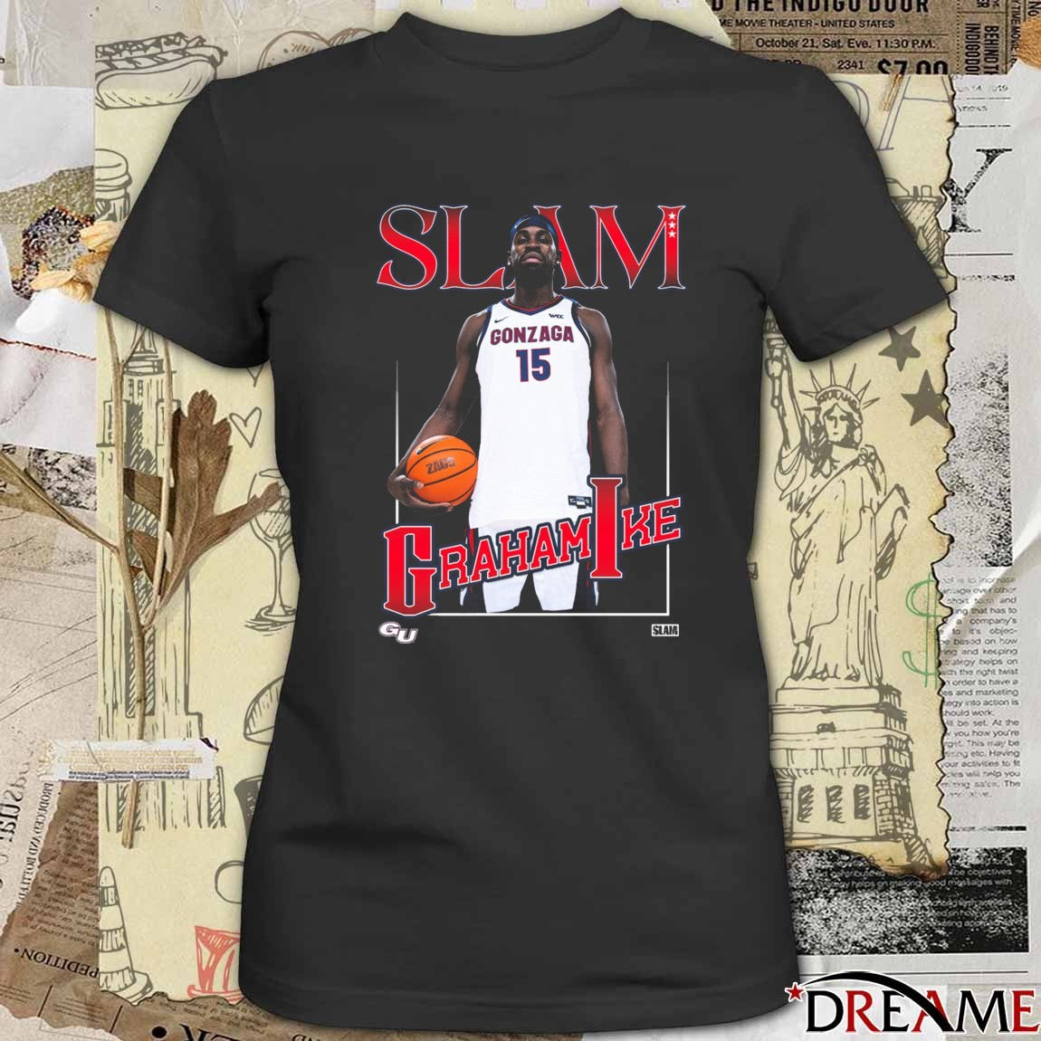 SLAM Gonzaga Bulldogs Basketball Graham Ike Remix t-shirt