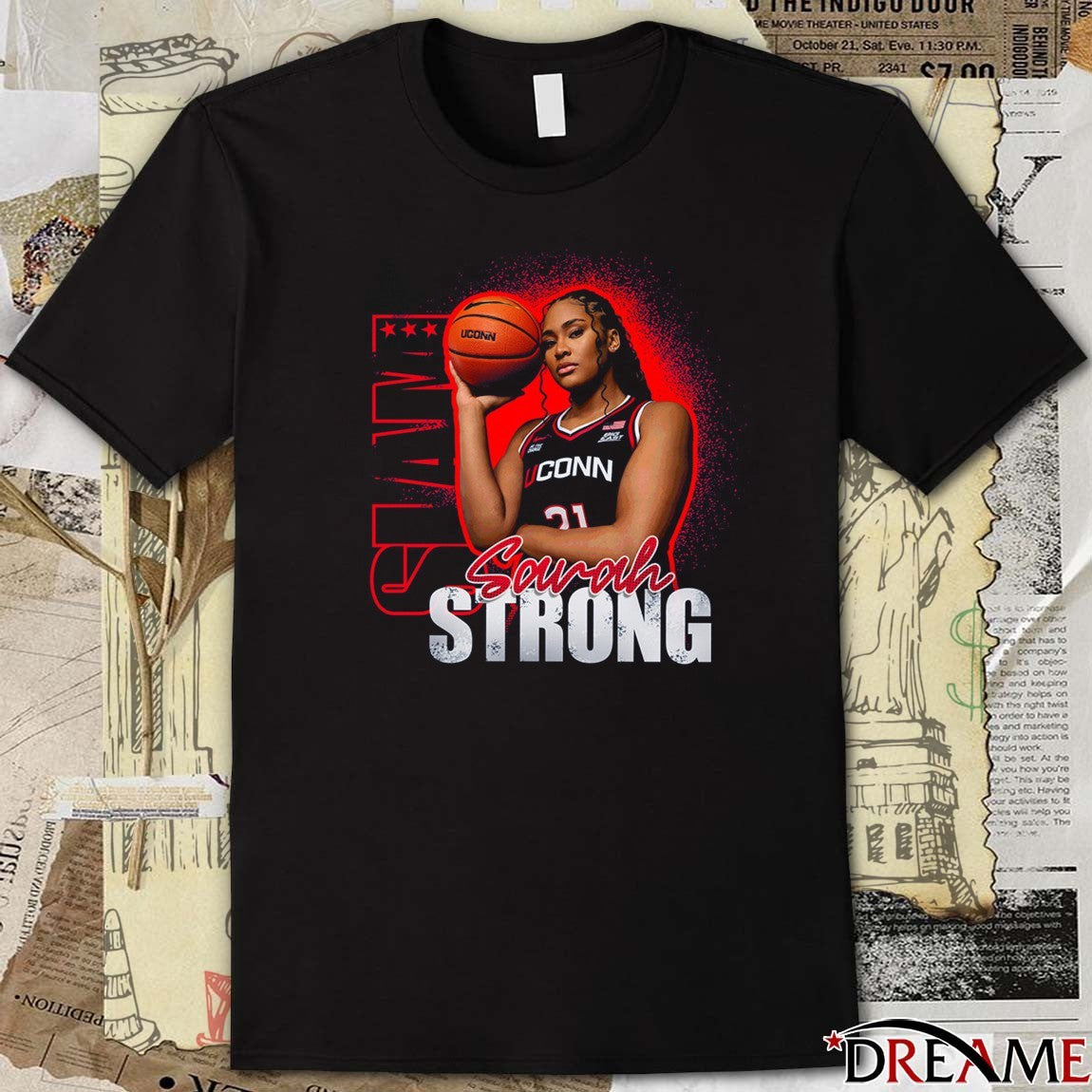SLAM Sarah Strong Remix UConn Huskies Basketball t-shirt