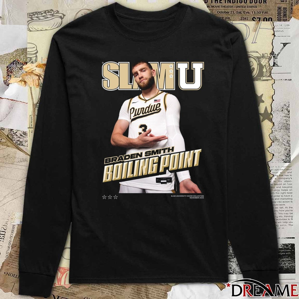 SLAM U Cover Braden Smith Boiling Point Purdue Boilermakers 2025 t-shirt