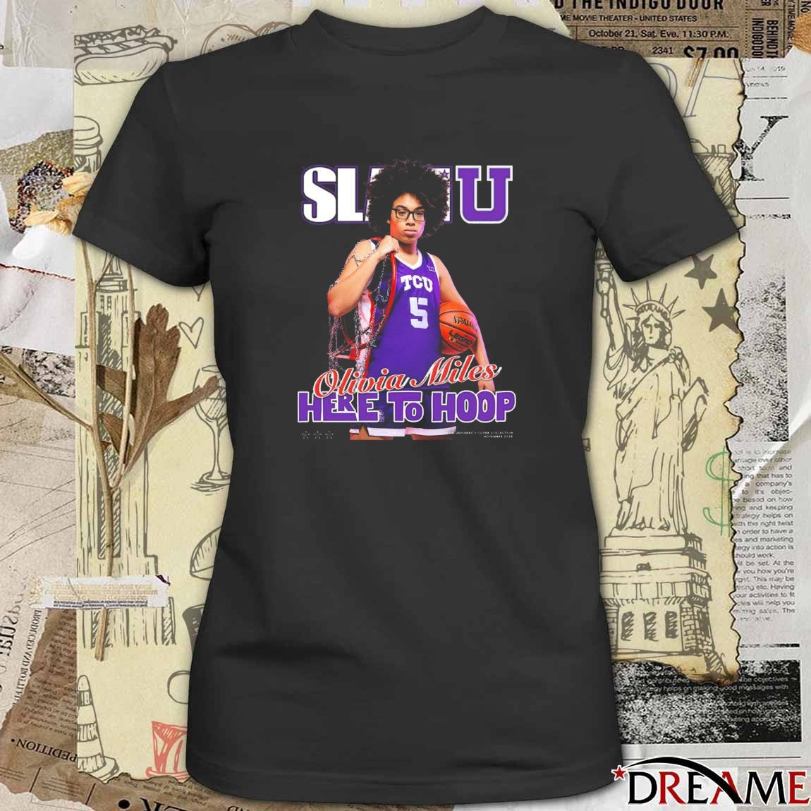 SLAM U Cover Olivia Miles Here To Hoop TCU Horned Frogs t-shirt