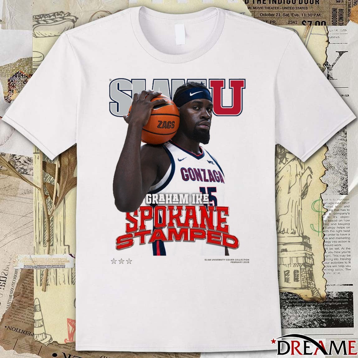 SLAM U Gonzaga Bulldogs Basketball Beware Of The Dogs Graham Ike t-shirt