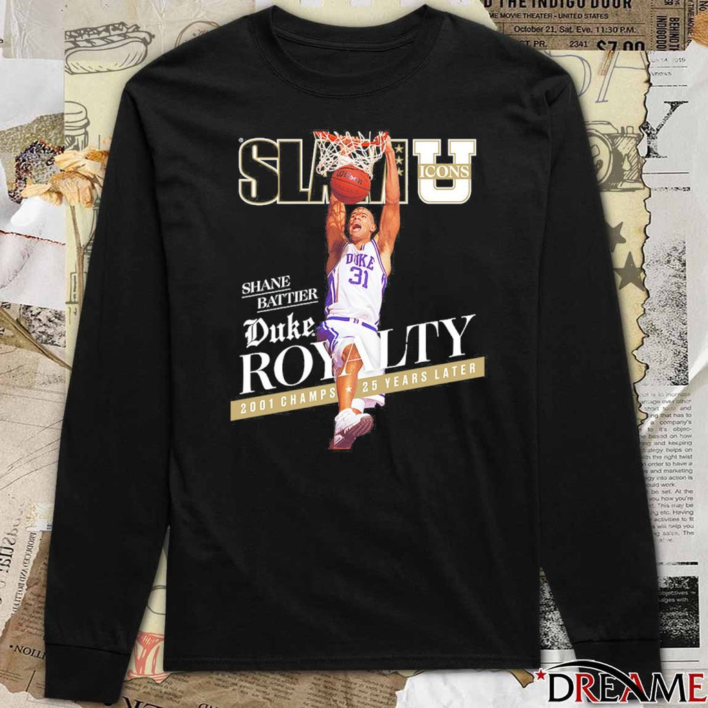 SLAM U Icon Shane Battier Duke Royalty 2001 Champs 25 Years Later t-shirt