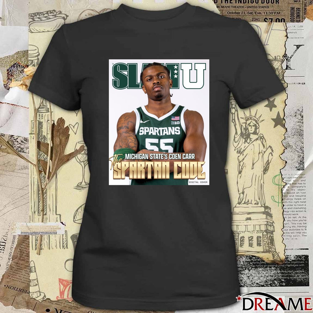 SLAM U Michigan State Spartans Coen Carr The Spartan Code Poster t-shirt