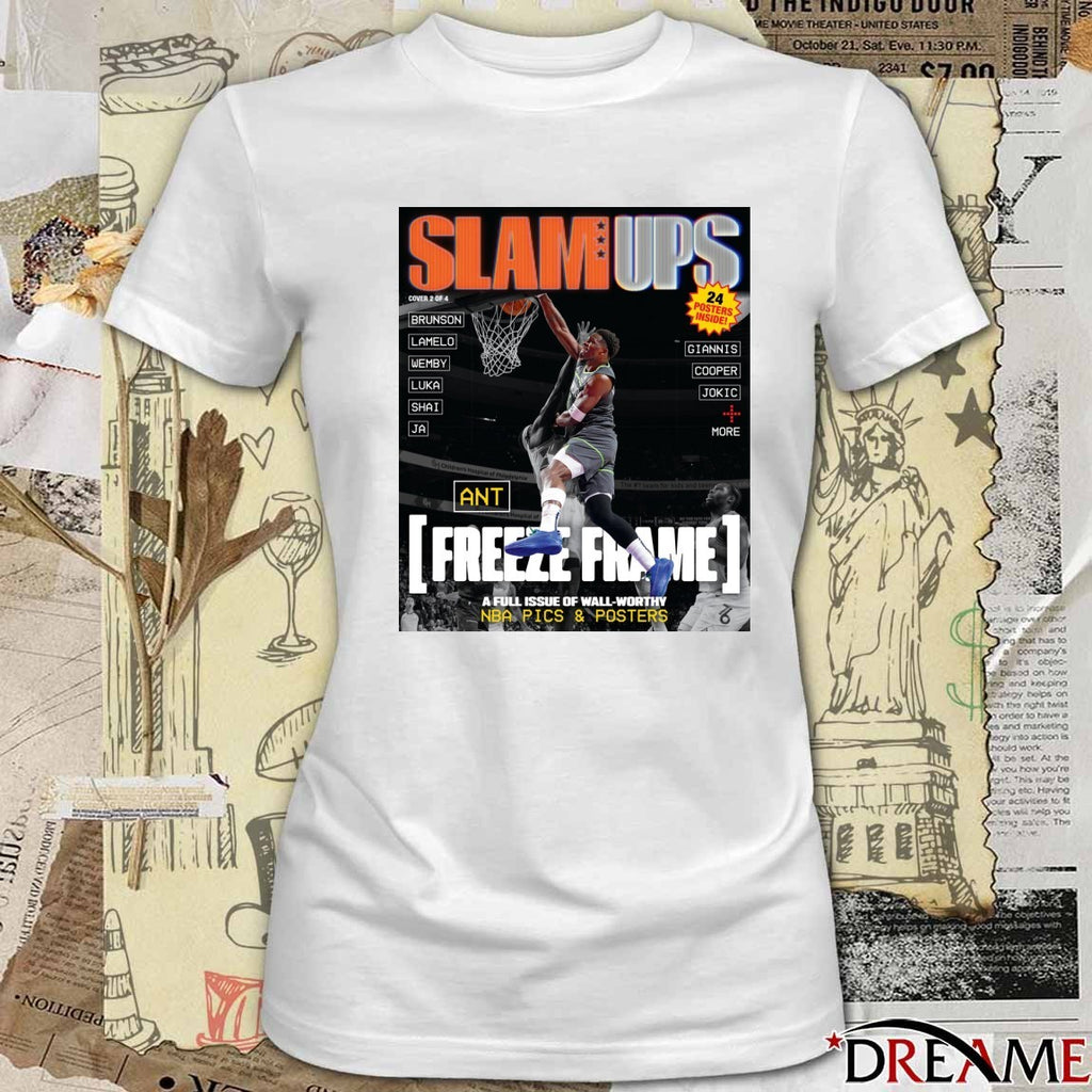 SLAM Ups Anthony Edwards Freeze Frame A Full Issue Of Wall Worthy Poster t-shirt