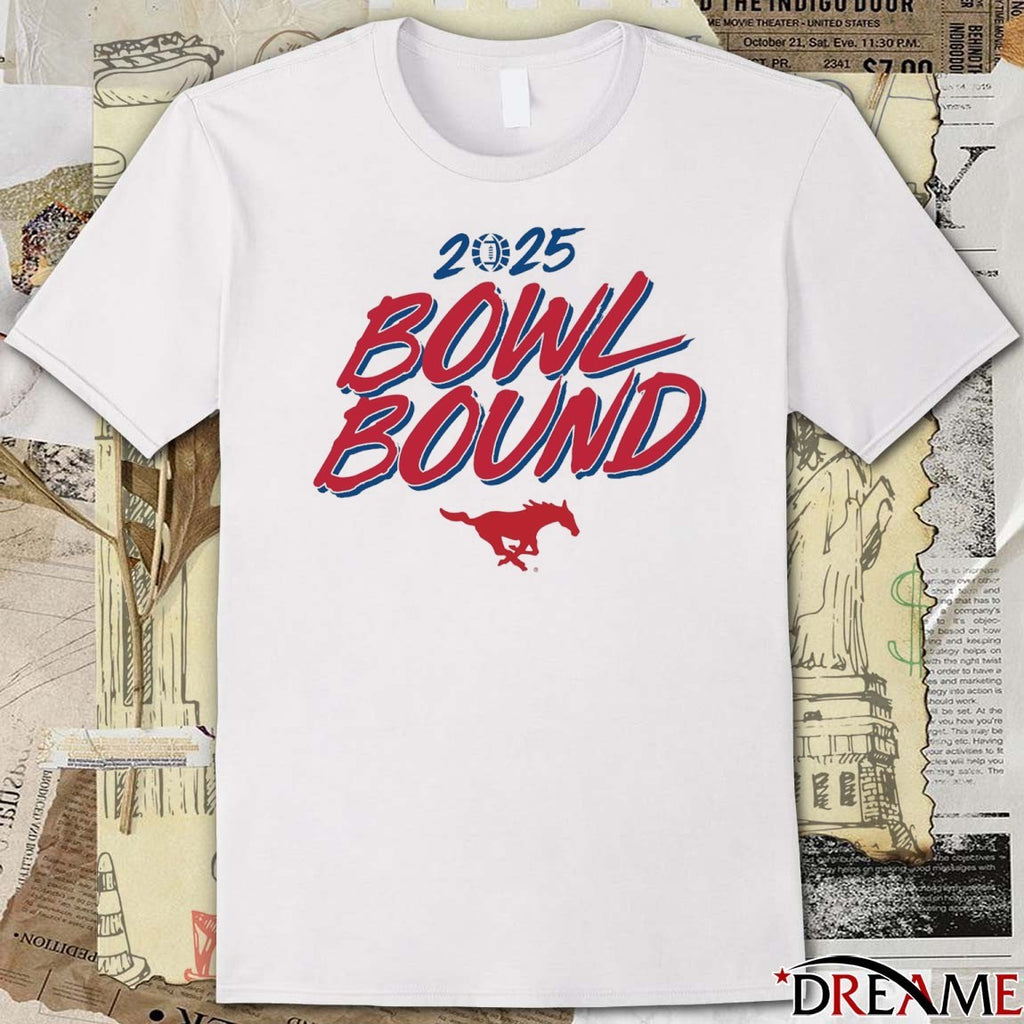 SMU Mustangs Football NCAA 2025 Bowl Bound t-shirt