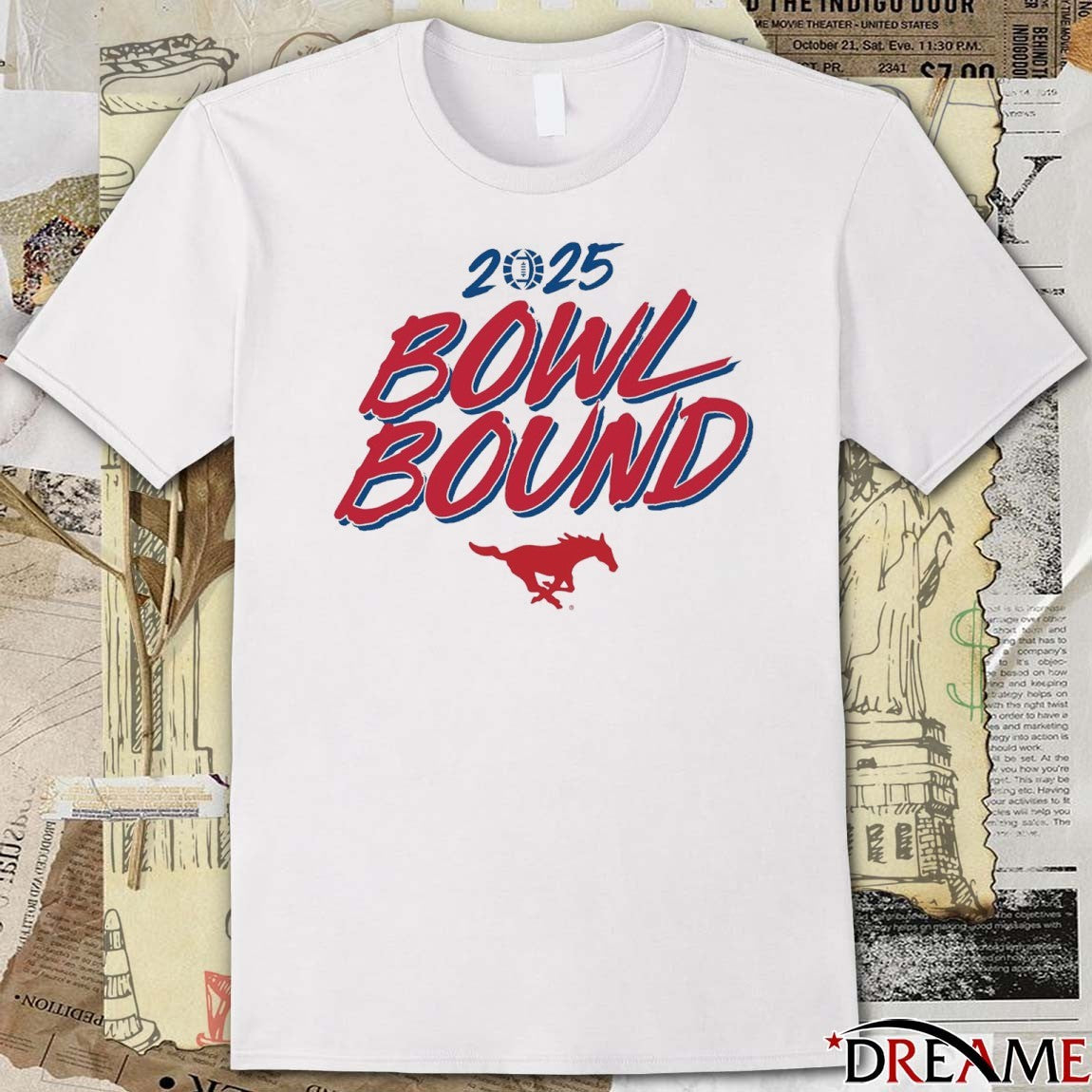 SMU Mustangs Football NCAA 2025 Bowl Bound t-shirt
