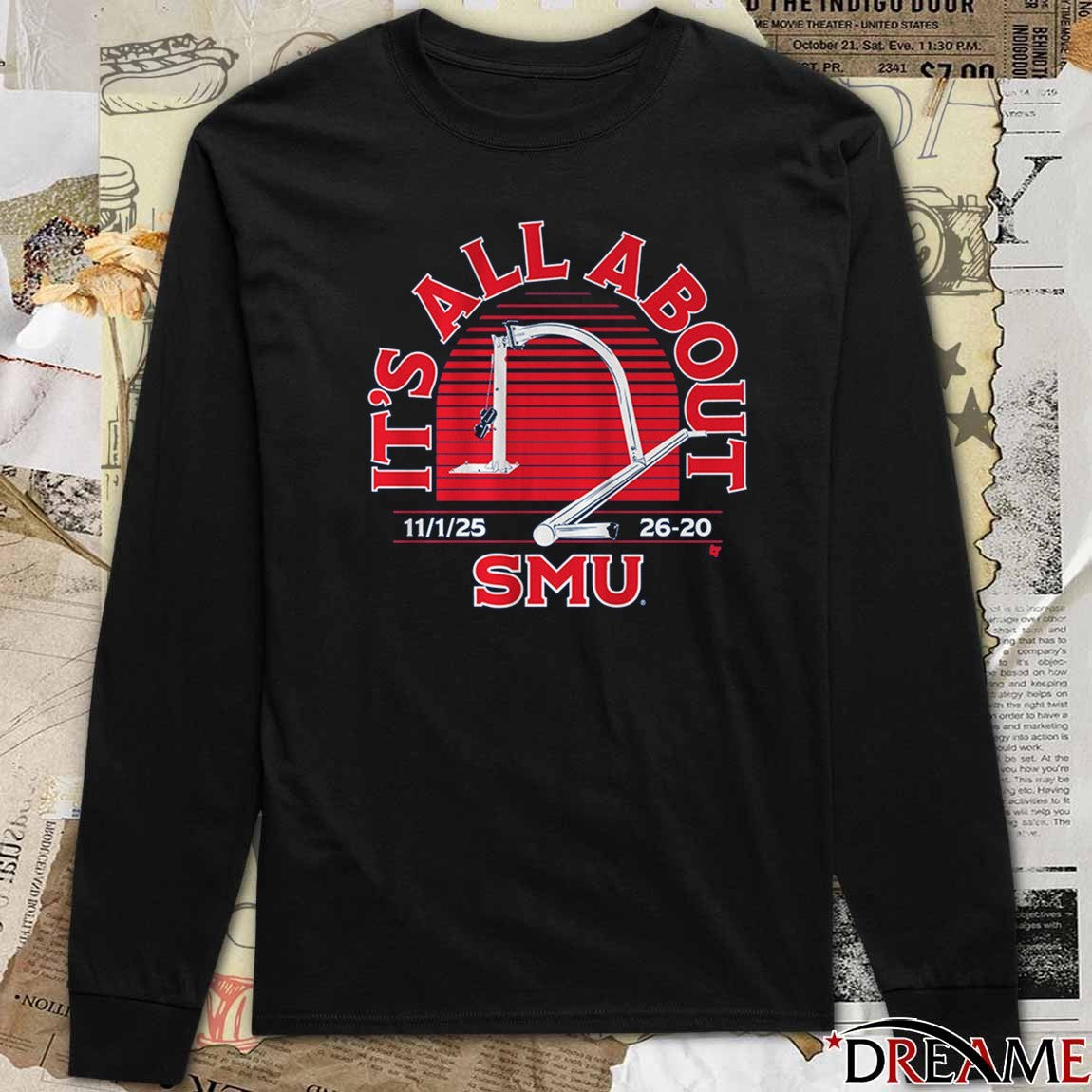 SMU Mustangs Football NCAA It’s All About SMU November 1 2025 26-20 t-shirt