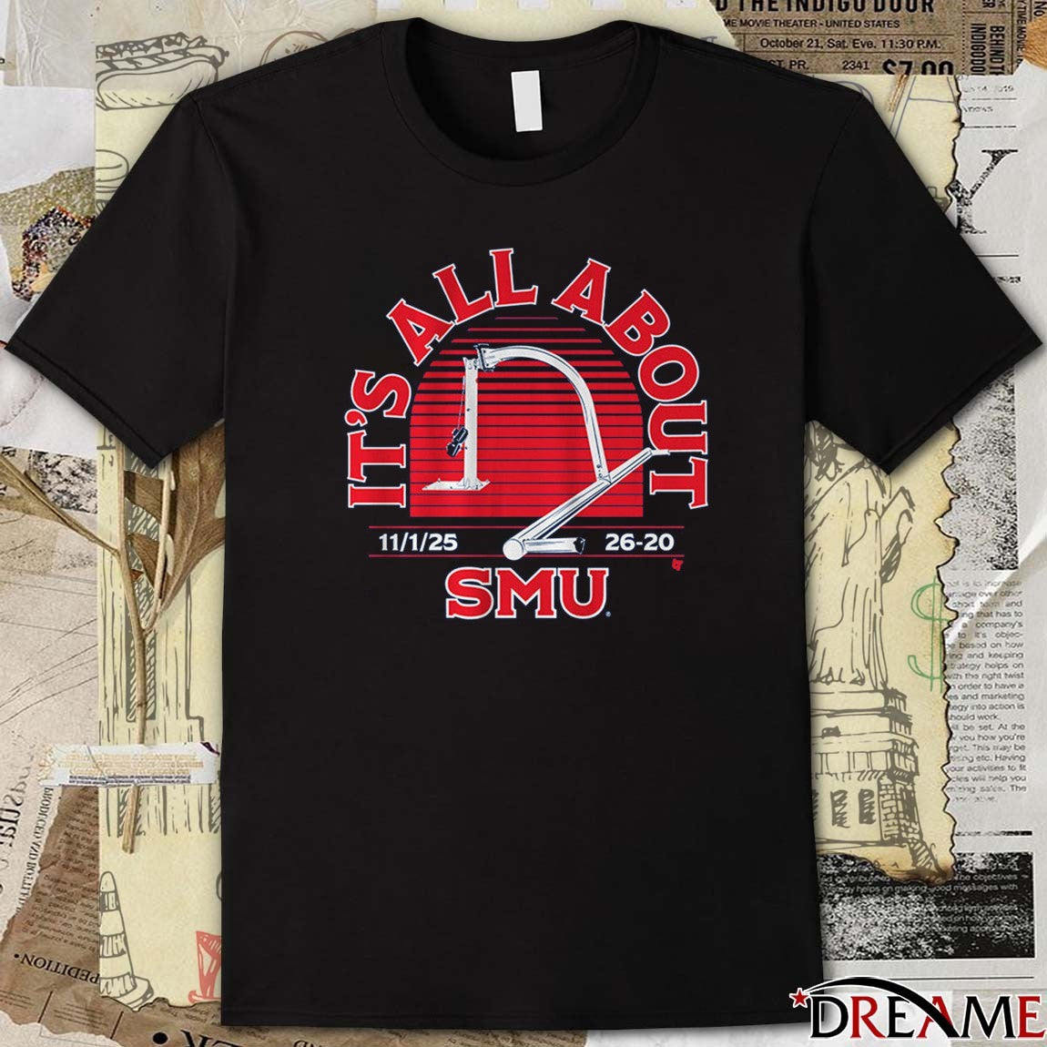 SMU Mustangs Football NCAA It’s All About SMU November 1 2025 26-20 t-shirt