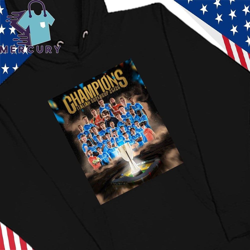 SSC Napoli Is The Champions Italian Supercup Season 2025-26 Shirt