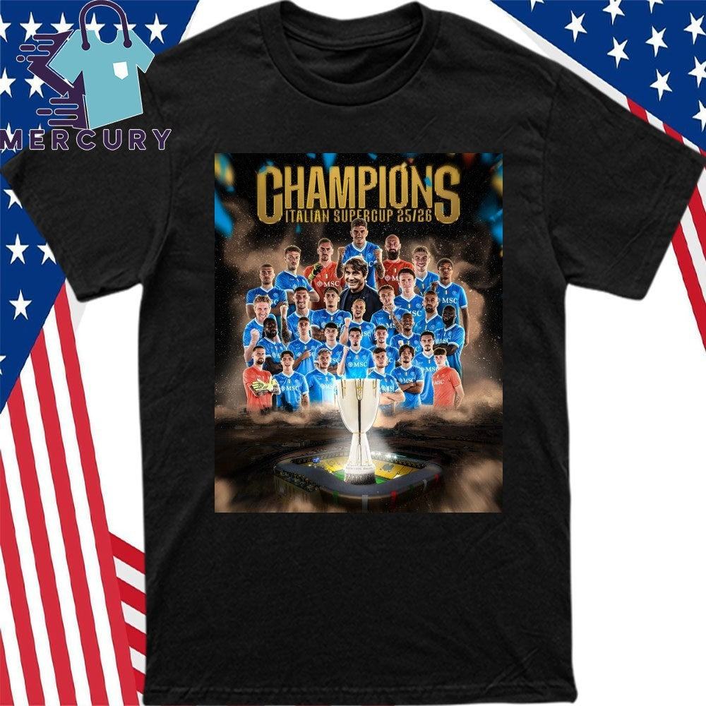 SSC Napoli Is The Champions Italian Supercup Season 2025-26 Shirt