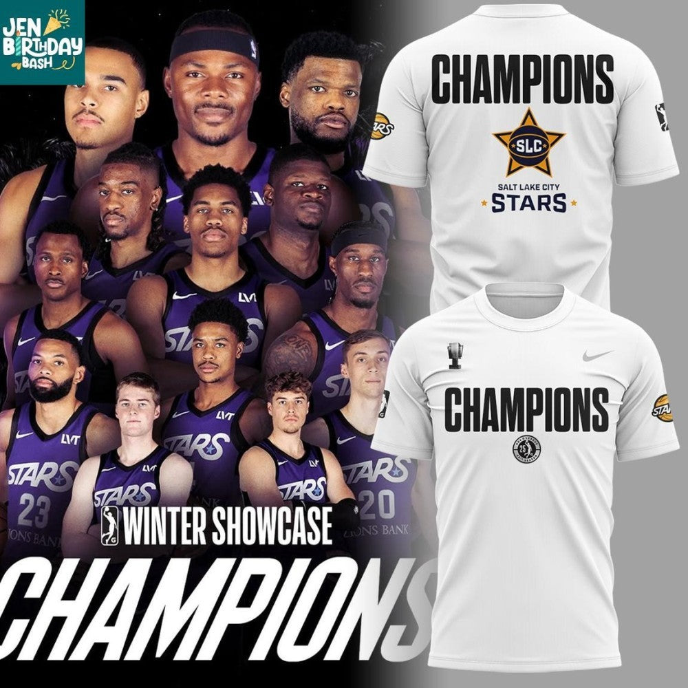 Salt Lake City Stars NBA Winter Showcase Champions 2025 Two Sided Shirt