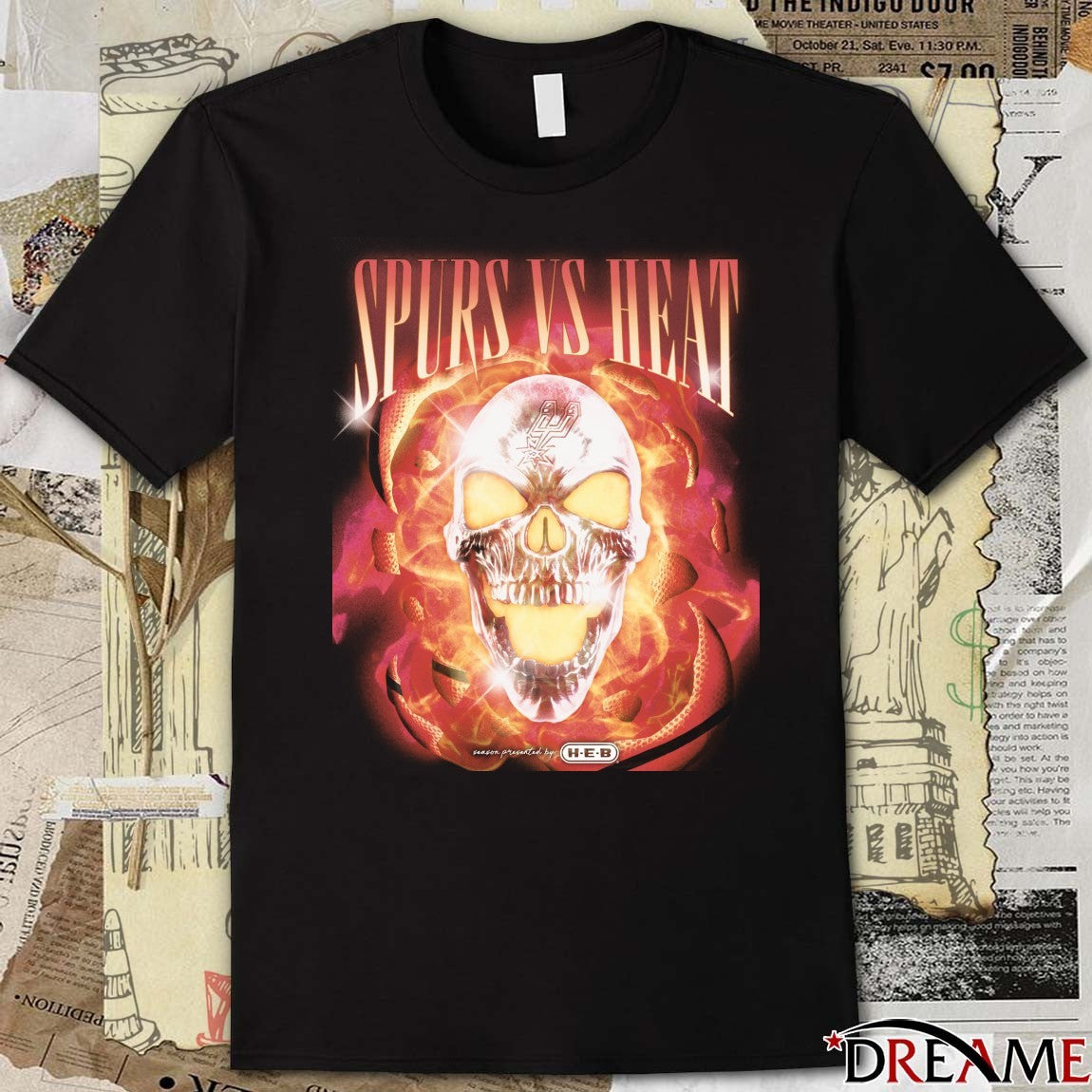 San Antonio Spurs Vs Miami Heat Halloween Eve October 30, 2025 t-shirt