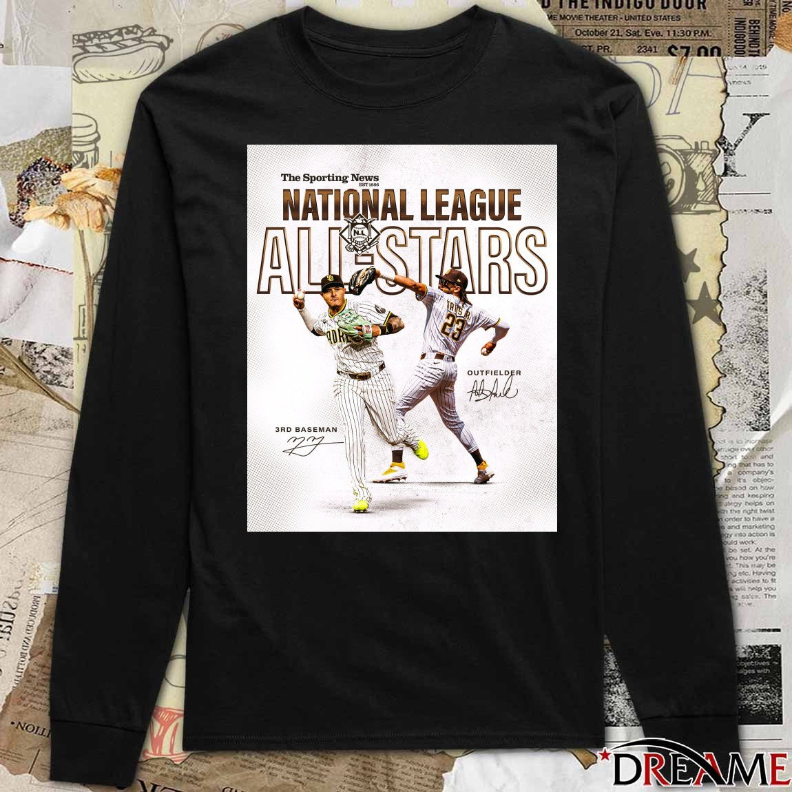 San Diego Padres Congratulations to Manny and Fernando NL All-Stars Signatures Poster t-shirt