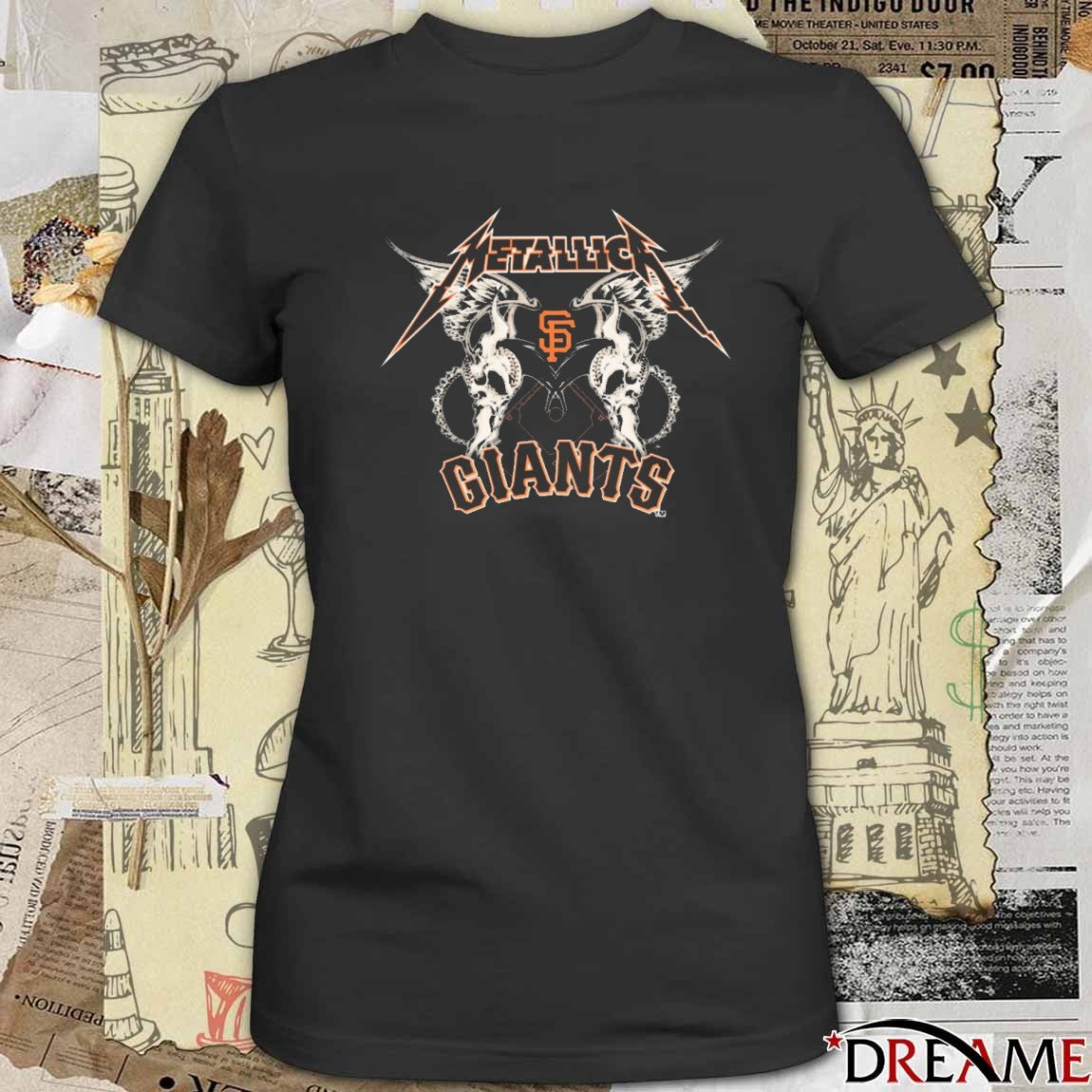 San Francisco Giants MLB Baseball Metallica Wings 2025 t-shirt