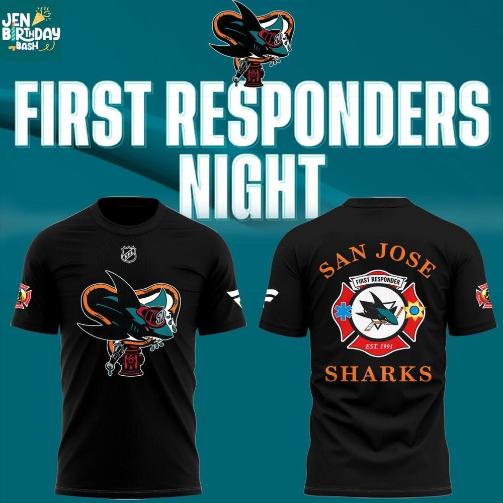 San Jose Sharks First Responders 2025-2026 Night Shirt