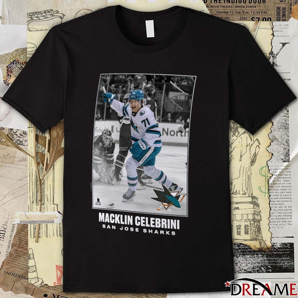 San Jose Sharks Macklin Celebrini 2025 NHL Moments Legacy t-shirt